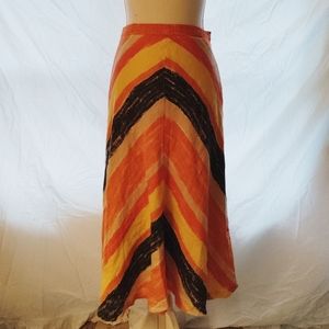 Vintage a line linen skirt